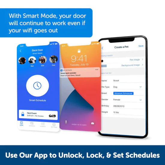 PetSafe SmartDoor Connected Pet Door for Cats and Dogs